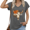 1-Dark Gray, variant on Women's Sassy Western Meme T-Shirt Cheeky Cow Skull Graphic V-Neck Tee S-5XL Purple