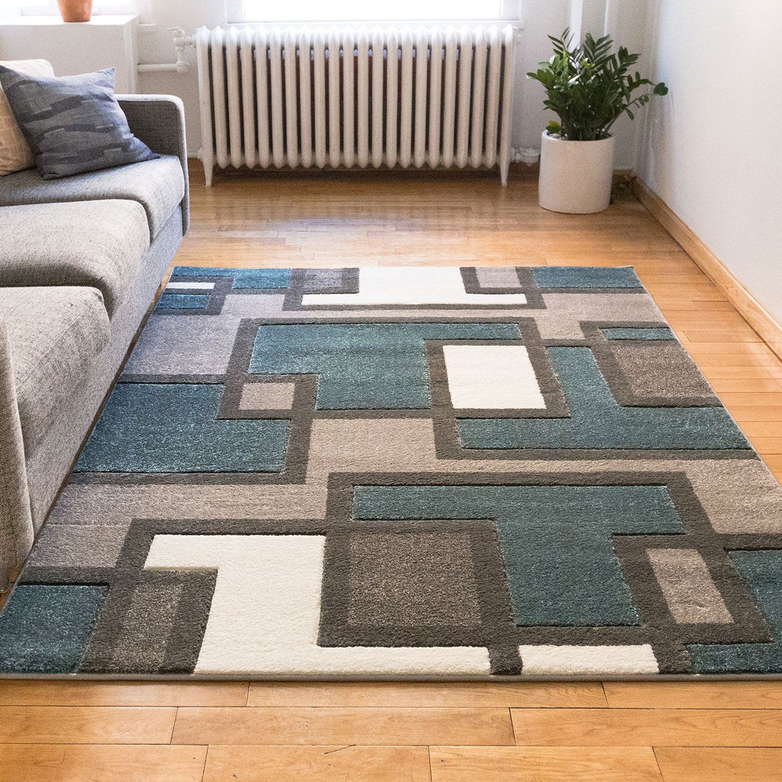Well Woven Ruby Imagination Squares Indoor Area Rug