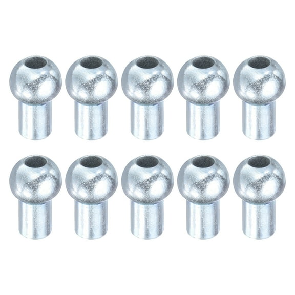 Uxcell Cable Ball Stopper, 10pcs Gym Machine Accessories for 5mm Cable Fitness Equipment Wire Rope Port Joint Replacement Parts for Home Gym Machine, Silver