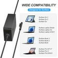 thumbnail image 3 of Cargador Para Computadora Portátil Surface Pro De 65 W: Cargador Microsoft Surface Pro Para Windows Surface Laptop 6 5 4 3 2 1 Microsoft Surface Pro10 9 8 7 7 6 5 4 3 X Surface Book3 2 1 Soporte Para, 3 of 7