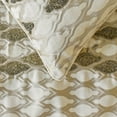 thumbnail image 4 of The HomeCentric King / Queen / Twin Ivory Decorative Queen 74"x18" Bed Runner WITHOUT Pillow Cover, Bead Hand Embroidery Bed Scarf on Jacquard fabric - Priscilla Dazzle, 4 of 5