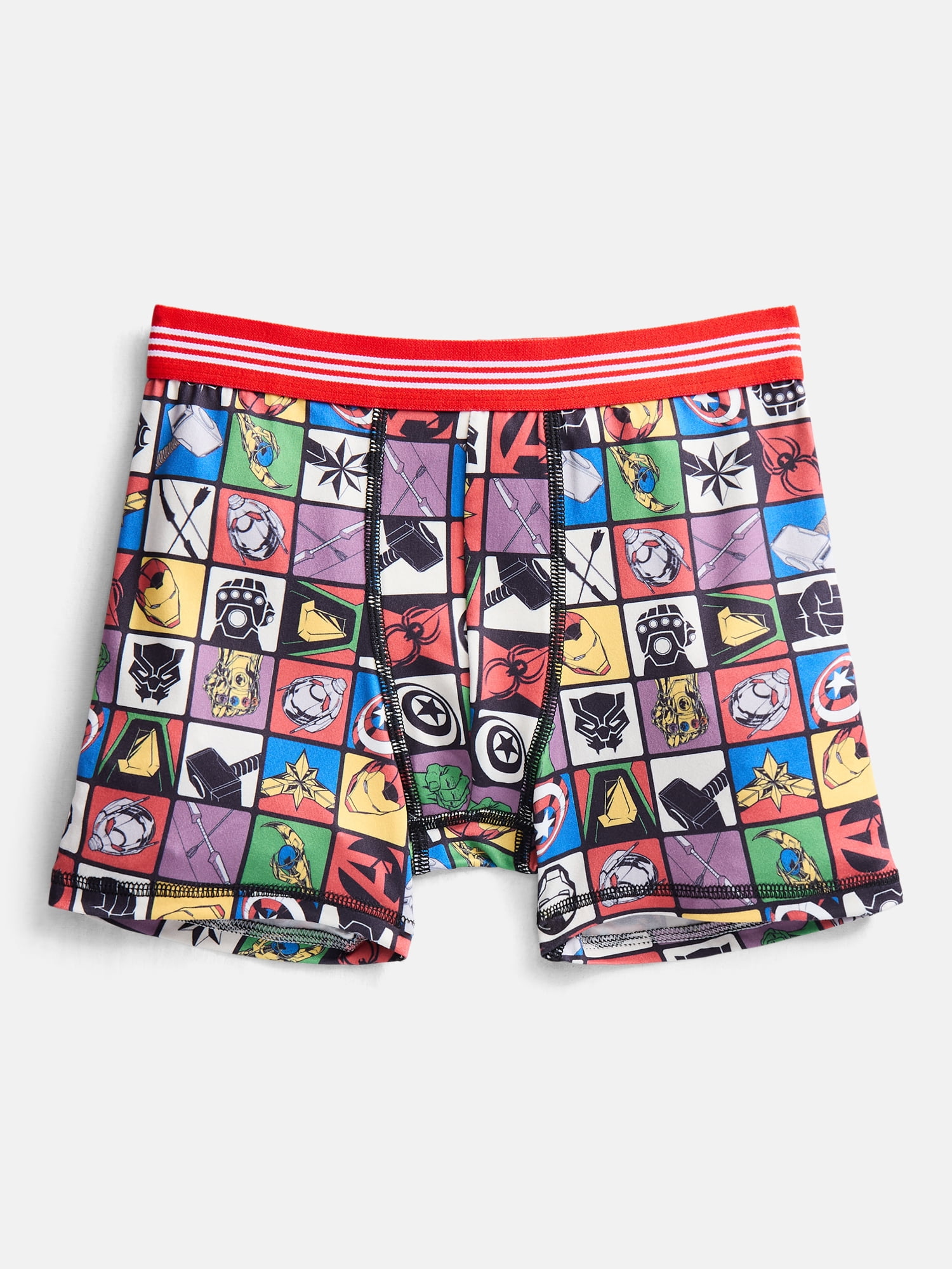 Marvel Avengers Boys Boxer Brief Underwear, 4-Pack, Sizes XS-XL