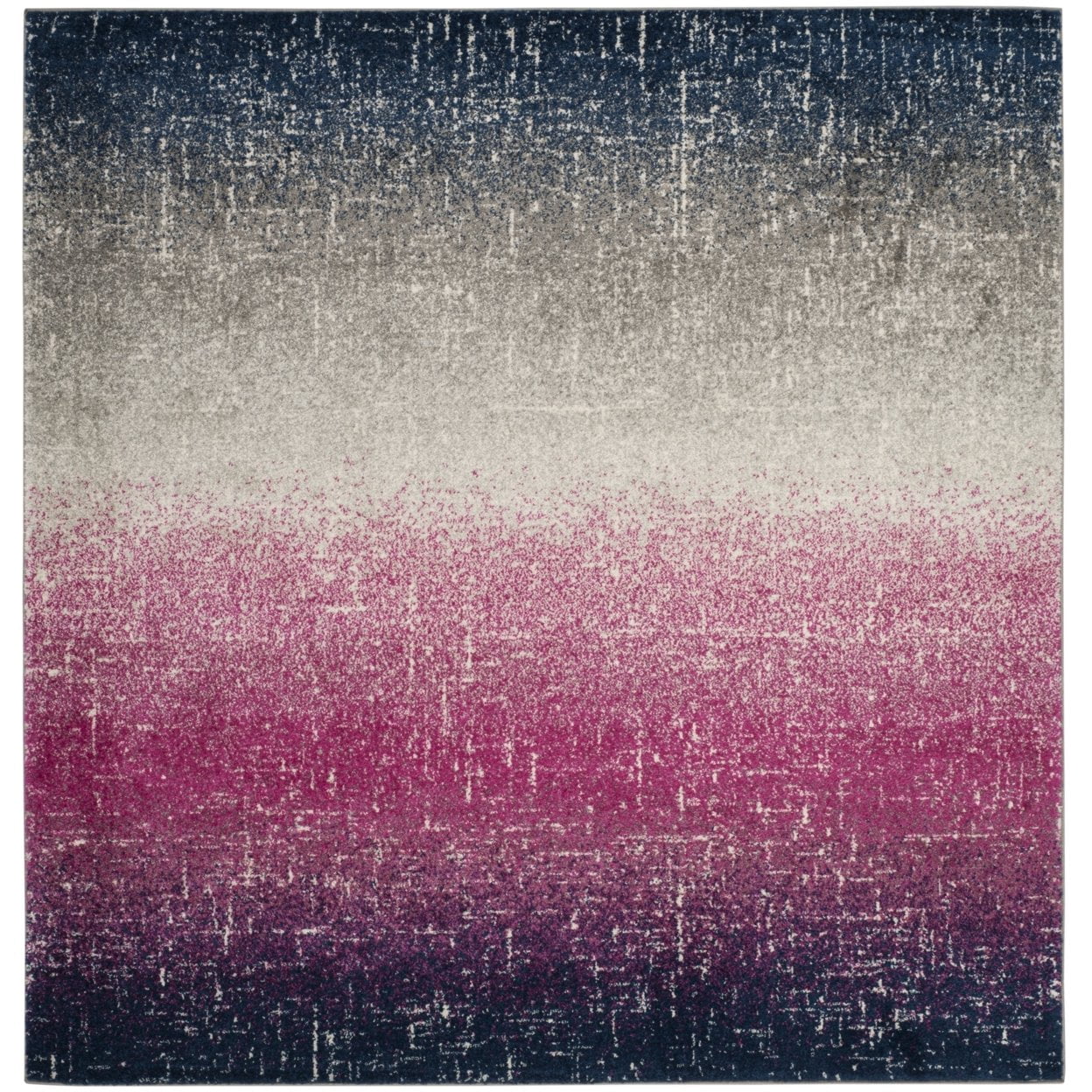 SAFAVIEH Madison Jadyn Abstract Area Rug, Fuchsia/Navy, 4' x 6'