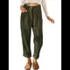 thumbnail image 3 of Pantalones Casuales de Cintura Alta y Pierna Recta para Mujer, Holgados y Cómodos, con Bolsillos Verde XL, 3 of 6