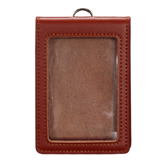 YIEMEEN Compact Leathers Card Sleeve Waterproof Clear Window Card Protector IDs Badge Holder Cover Case Portable Card Sleeve