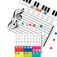 thumbnail image 2 of Pizarra borrable con pegatinas de notas magnéticas Pizarra de notas musicales Tiempo de servicio prolongado Tablero de escritura de notas musicales para Vogacara EL010508-00, 2 of 5