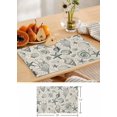 thumbnail image 5 of Nautical Coastal Placemats Set of 4,Washable Woven Burlap Cloth Fabric Placemat for Square/Rectangle/Round/Oval Dining Table,Easy Clean Place Mats for Kids Starfish Conch Shell Retro Middle Century, 5 of 5