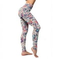 thumbnail image 5 of Zysthvn Tummy Control Leggings for Women Elastic Waist High Waist Athletic Workout Yoga Light Weight Pants for Women Printed Slim Fit, 5 of 6