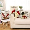 thumbnail image 5 of Scritism Christmas Pillow Covers 18x18 Set of 4 Holiday Santa Snowman Pillow Cases Xmas Outdoor Decoration Deer Gnome Farmhouse Christmas Throw Pillow Case Cushion for Home Indoor Sofa Couch Decor, 5 of 5