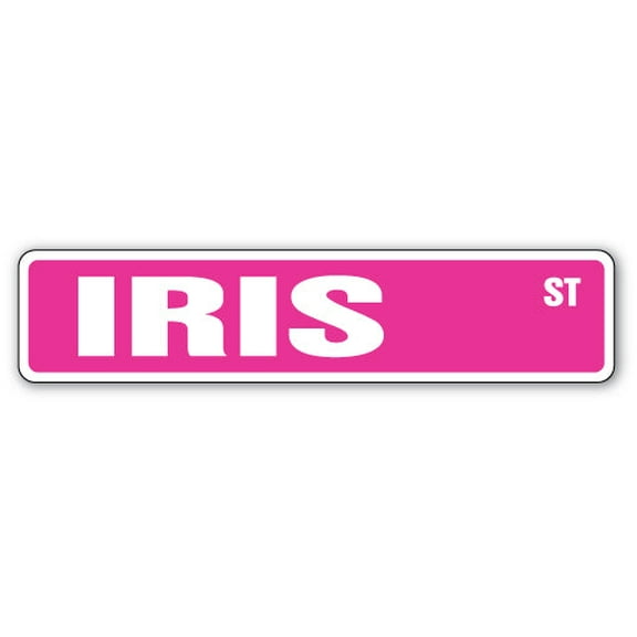 IRIS Street Sign Childrens Name Room Sign | Indoor/Outdoor |  36" Wide