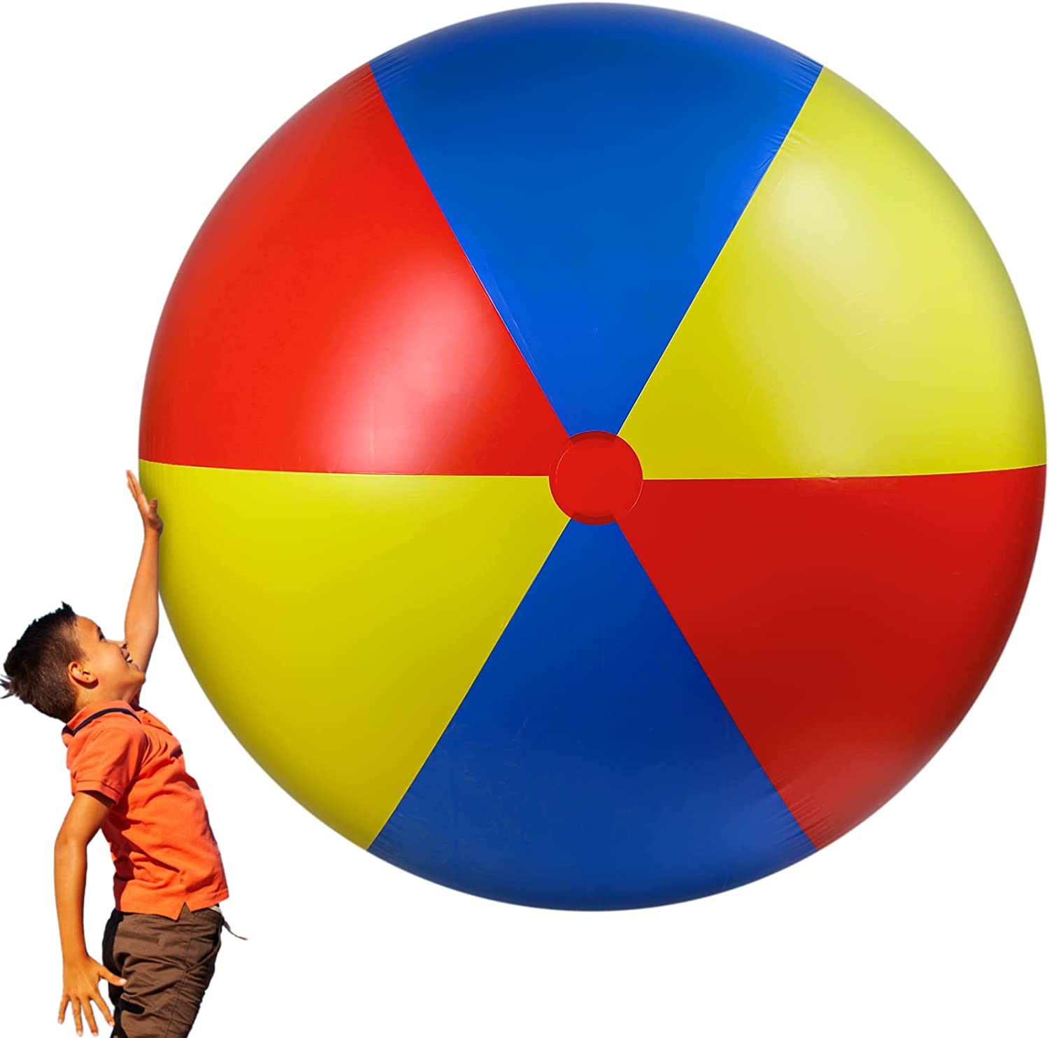 Giant Inflatable Beach Ball Jumbo Rainbow Color Ball Huge Beach Ball