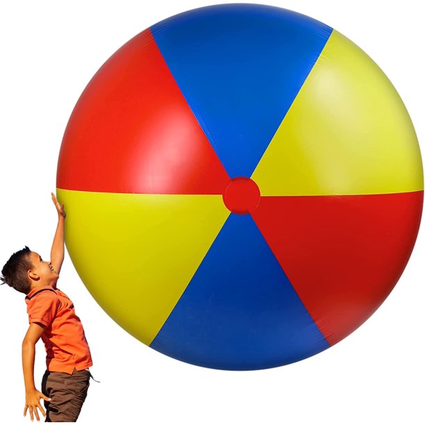 Giant Inflatable Beach Ball Jumbo Rainbow Color Ball Huge Beach Ball
