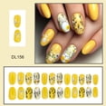 thumbnail image 2 of 24Pcs Press on Nails Short Almond Fake Nails Cute Easter Rabbit Acrylic Nails False Stick on Nails Cute Full Cover Artificial Nails for Women Decoration, 2 of 6