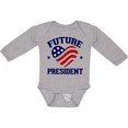 thumbnail image 3 of Inktastic Future President Boys or Girls Long Sleeve Baby Bodysuit, 3 of 5