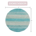 thumbnail image 3 of Home Weavers Gradation Collection 100% Cotton Tufted Round Shape Bathroom Rug, Soft and Absorbent Bath Rugs, Non-Slip Bath Rug, Machine Washable Bath Mats for Bathroom- 30" Round, Turquoise, 3 of 7