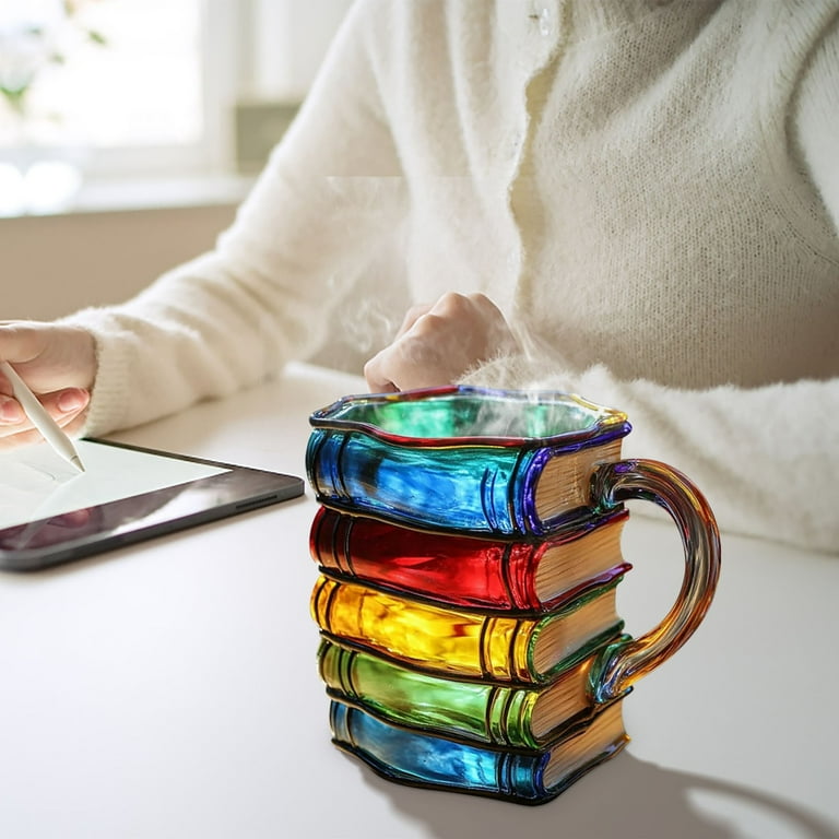 Painted Book Mug