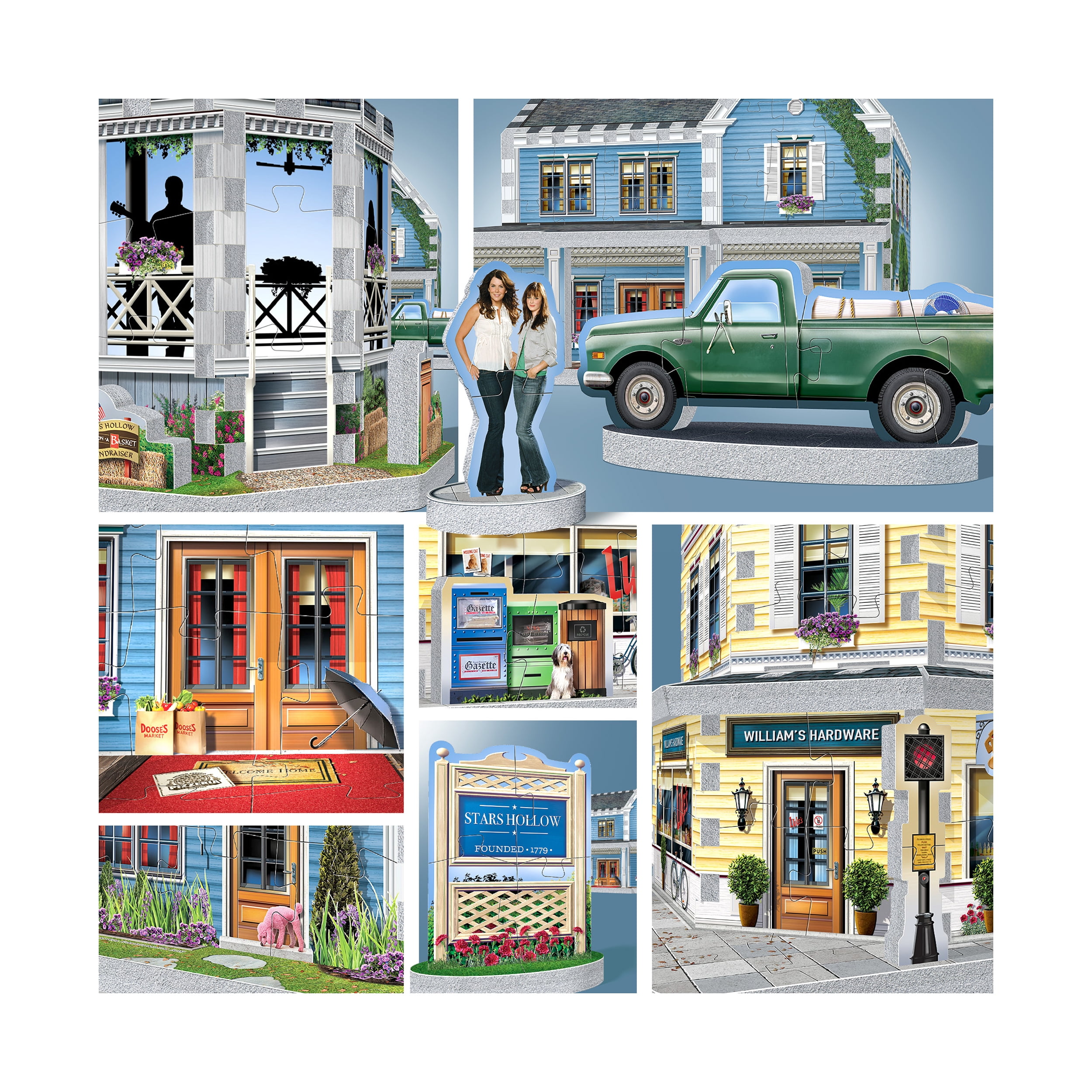 Wrebbit Gilmore Girls - Stars Hollow 3D Puzzle: 435 Pcs