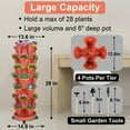 thumbnail image 2 of 2 Pack of 7 Tier Stackable Planter Vertical Garden With Various Accessories for Vegetables, Flowers, Herbs, Succulents, Microgreen Gardening - Red, 2 of 7