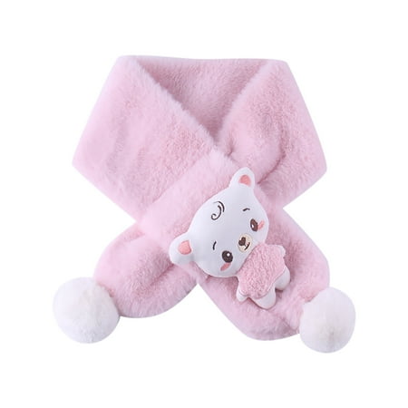 

Heiheiup 2022 Children S Scarf Autumn And Winter Plush Thickening Cartoon Bear Imitation Rabbit Baby Scarf Boy Winter Scarf Wool Caps for Women