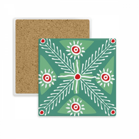 

Green Wheat Mexico Totems Ancient Civilization Square Coaster Cup Mat Mug Subplate Holder Insulation Stone