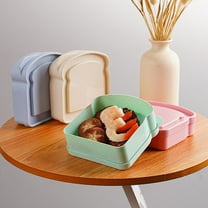 Taotanxi Sandwich Containers Sandwich Box with Lid Food Storage Container for Lunch, Dishwasher and Microwave Safe,lastic Toast Shape Sandwich Holder,Blue