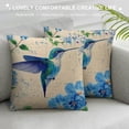 thumbnail image 3 of SHERONV Best Gift Beautiful Ink Painting Hummingbird and Flowers  Throw Pillow Case Personalized Cushion Cover New Home Office Decorative Square  (13)¡­ 20x20in, 3 of 5