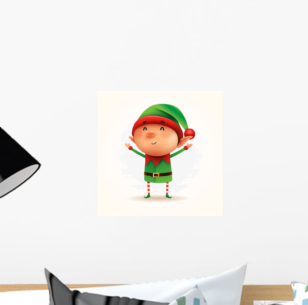 Little Elf Wall Decal Wallmonkeys Peel and Stick Holiday Graphics (12