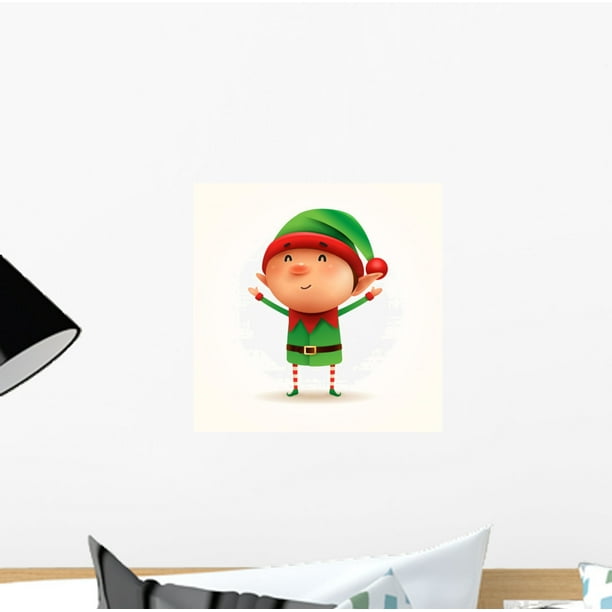Little Elf Wall Decal Wallmonkeys Peel and Stick Holiday Graphics (12