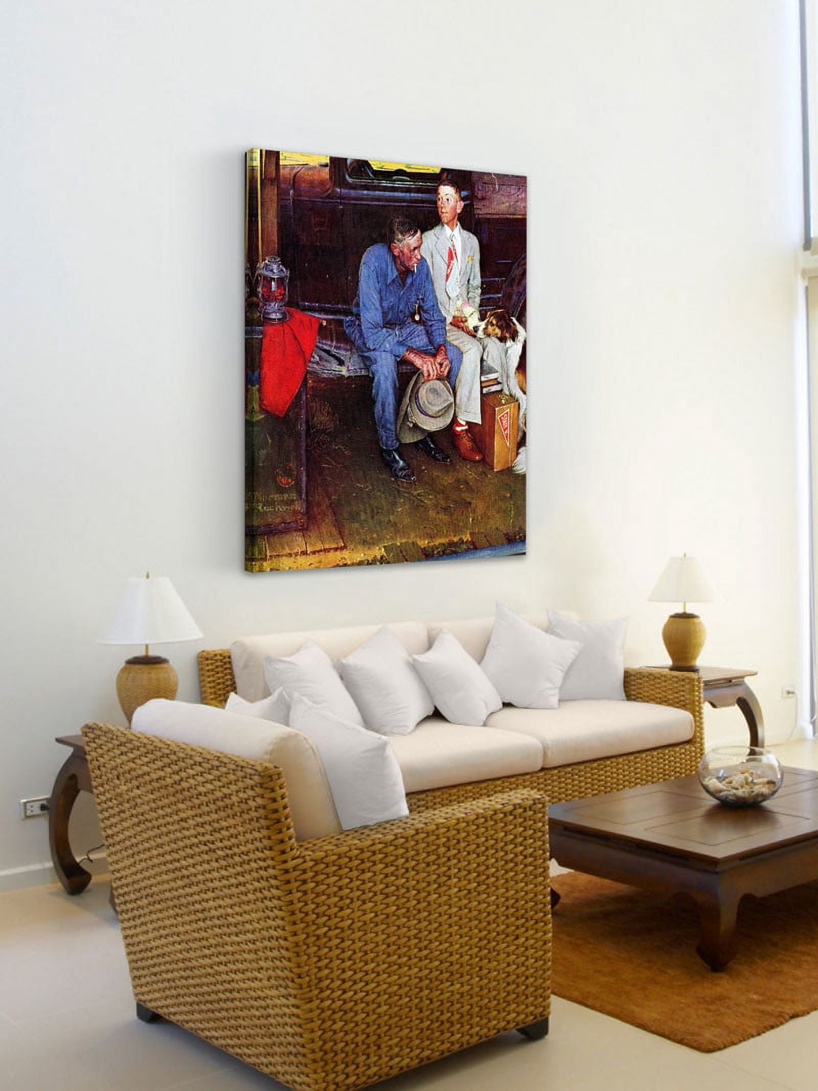 Marmont Hill "Breaking Home Ties" by Norman Rockwell Painting Print on Canvas