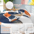 thumbnail image 3 of Navy Blue Burnt Orange Bedding 3 Piece Duvet Cover Set Twin Size, Artwork Geometric Contemporary Soft Microfiber Comforter Cover with Zipper Closure & Pillowcases, Wrinkle & FadeResistant Quilt Cover, 3 of 9