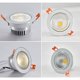 thumbnail image 2 of Foco empotrable LED, lámpara de techo empotrable extraplana, redonda, plana, bombilla de 7 W, blanco cálido para baño, sala de estar [Clase de eficiencia energética F] esquí esquí Gafas de esquí, 2 of 3