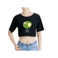 thumbnail image 2 of Djo Merch Green Apple Crop Top Midriff-Baring Tshirt Women Girl Short Sleeve, 2 of 3