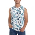 thumbnail image 3 of Uemuo Hand Drawn Snake Pattern Men's Sleeveless T-Shirt,Muscle Athletic Tank Top, Moisture-wicking Quick-dry Breathable Classic Tee Top for Gym Run Outdoor Sports-X-Large, 3 of 8