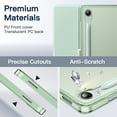 thumbnail image 3 of JETech Case for Samsung Galaxy Tab S10 FE / S9 FE 10.9-Inch, Slim Translucent Back Tri-Fold Stand Protective Tablet Cover, Support S Pen Charging, Auto Wake/Sleep (Mint), 3 of 7