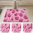 thumbnail image 4 of Dish Drying Mat Absorbent Dish Drainer Kitchen Counter 23.6x19.7inch Dish Drying Pad for Countertops Sinks Draining Racks Pink Flames Pattern, 4 of 9