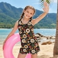 thumbnail image 3 of Xoenoiee Mushroom Daisy Flower Print Swimsuit for Girls Teens 2 Piece Tummy Control Bathing Suit Tankini Set Tank Top with Shorts Blouson Swimwear, 8-9 Years, 3 of 7