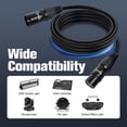 thumbnail image 3 of rycvaky 3 Pin Balanced DMX Cable 50ft 2 Pack, Shielded XLR Adapter Cord, DMX Stage Lighting Cable for Moving Head, Par Light, Spe, 3 of 7