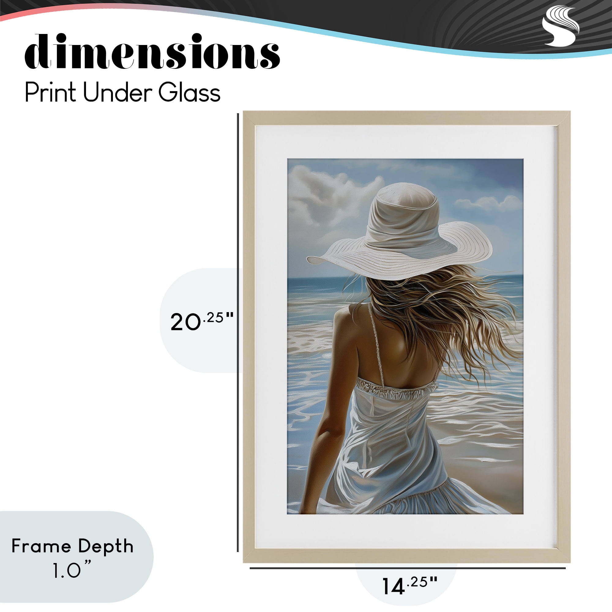Stupell Industries Seaside Breeze & Flowing Dress Birch Framed Print Under Glass, design by Imagine It Images