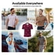 thumbnail image 5 of Fotbe Burgundy Tie Dye Camiseta Polo de Golf para Hombre con Estampado – Camisa Deportiva Transpirable con Cuello Abotonado-3X-Large, 5 of 6