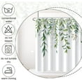 thumbnail image 6 of Green Mixed Light Blue Plant Shower Curtain with 8 Hooks Decorative Sage Green Shower Curtain for Bathroom Waterproof Fabric 48x72inch, 6 of 13