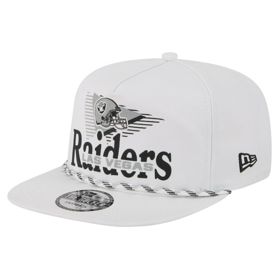 Men's New Era White Las Vegas Raiders Collide Golfer Snapback Hat