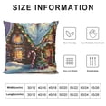 thumbnail image 5 of Orinice Christmas House Candy Canes Graphic Decorative Cotton Linen Throw Pillow Cover - Soft and Durable Winter Pillowcase for Home Couch Living Room Bed Sofa - 1PC 24x24in, 5 of 5