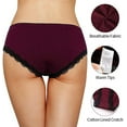 thumbnail image 5 of Charmo Cotton Thong Lace Underwear String Panties Tanga Briefs Sexy Lingerie Panty 4 Pack, 5 of 6