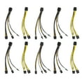 thumbnail image 1 of FELTECHELECTR Cable divisor de alimentación de 10 piezas, 8 pines, hembra para GPU a macho (6 y 2 pines), 1 of 7