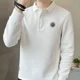 thumbnail image 5 of Polos de otoño coreanos para hombre, 100℅ de algodón, nuevos, de alta calidad, sudaderas para hombre, ropa de calle, jersey de manga larga de marca de ajuste regular, 5 of 5