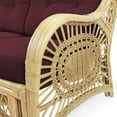 thumbnail image 3 of Malibu Lounge Three-Seater Sofa Natural Rattan Wicker Handmade Design with Dark Brown Cushions, Natural Color, 3 of 7