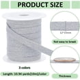 thumbnail image 2 of 3 Rolls 32.8 Yards Flat Replacement Polycotton Cords 3 Colors Flat Double Hollow Drawstring Rope with Plastic Spools for Garment Accessories Pants Sweater 12~15mm, 2 of 8