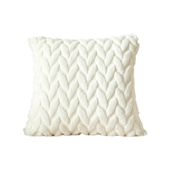 Throw Pillow Covers Embroidered Three-Dimensional Leaf Pillow Solid Color Soft Bedside office Pillow Waist Pillow Cushion Cover Sofa Pillowlumbar Pillow Cover