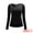 Black, variant on DARING DIVA Women's Asymmetrical Ruched Neck Velvet Blouses M Black