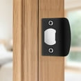 thumbnail image 5 of NOGIS Door Latch Strike Plate-Stainless Steel Door Lock Strike Plate Repair Kits-Standard Door Latch Restorer Reinforcement Plate with 3 Wood Dowel Strips for Home Door Frame Repair (Black), 5 of 7